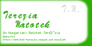 terezia matotek business card